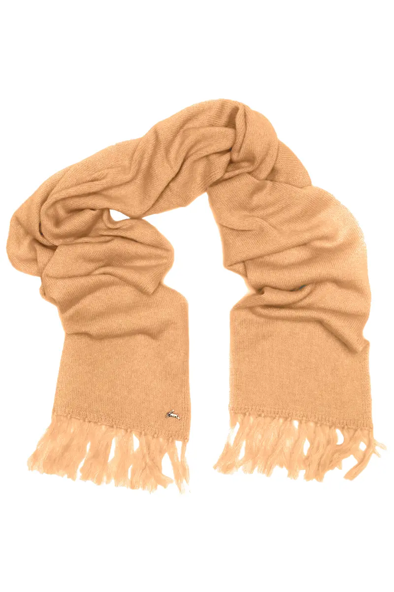 Бежевый вязаный шарф (U)